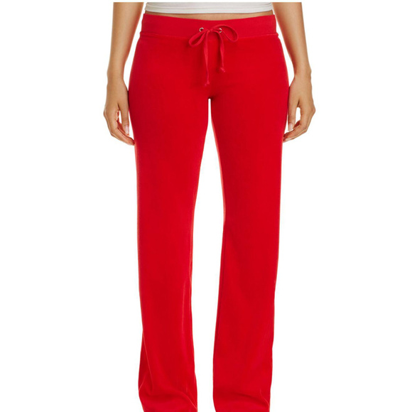juicy couture flared velour pants